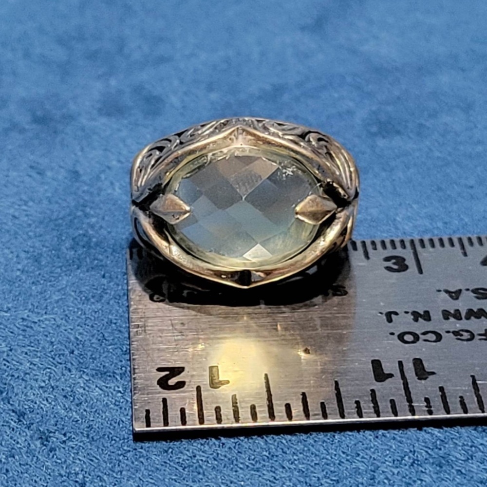 BEAUTIFUL Carolyn Pollack Green Gemstone Ring - Picture 5 of 11